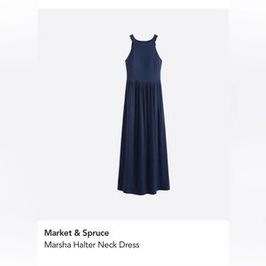 Market and Spruce “Marsha Halter Neck” Dress - Navy- New with Tags Stitch Fix